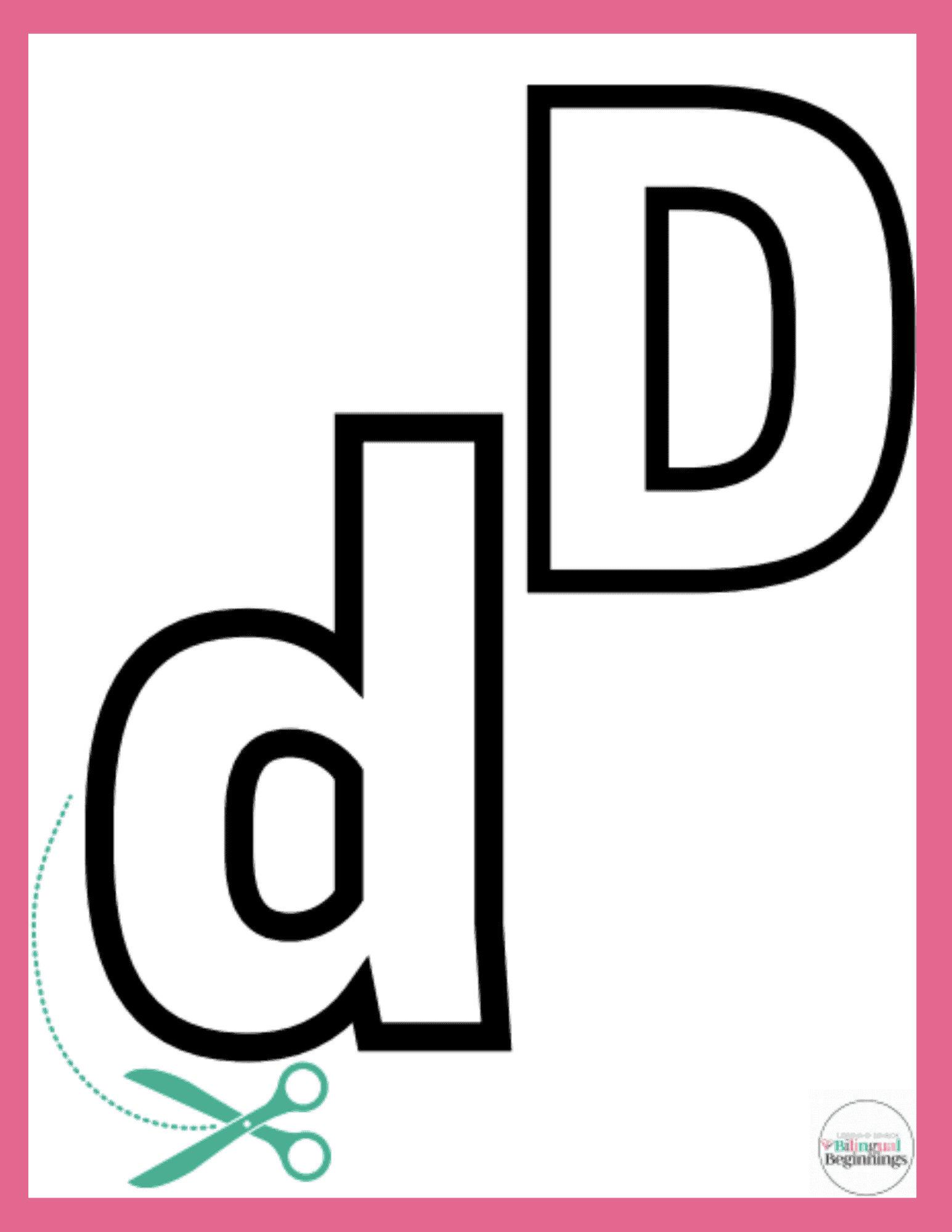 Letter D Printables in Spanish