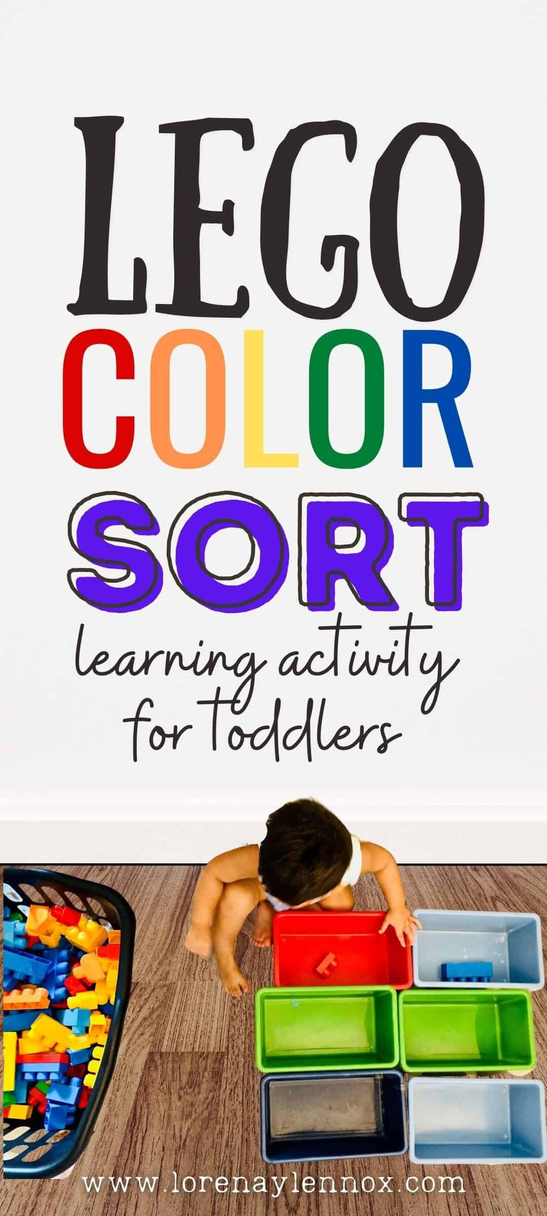 Lego Color Sorting Toss for Your Toddler or Preschooler. Now that Lennox is a little more familiar with the different colors, we made a game out of one of his favorite toys, jumbo Legos. He loves this game, and after playing it many times this week, Lennox is very familiar with his colors. 