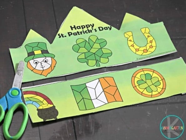 5. St. Patricks Day Color by Number Printable Hats - with Kindergarten Worksheets and Games“Celebrate Saint Patricks Day in March these st patricks day color by number hats. Just color, cut, and tape together for a fun st patrick’s day crafts for toddlers.”
