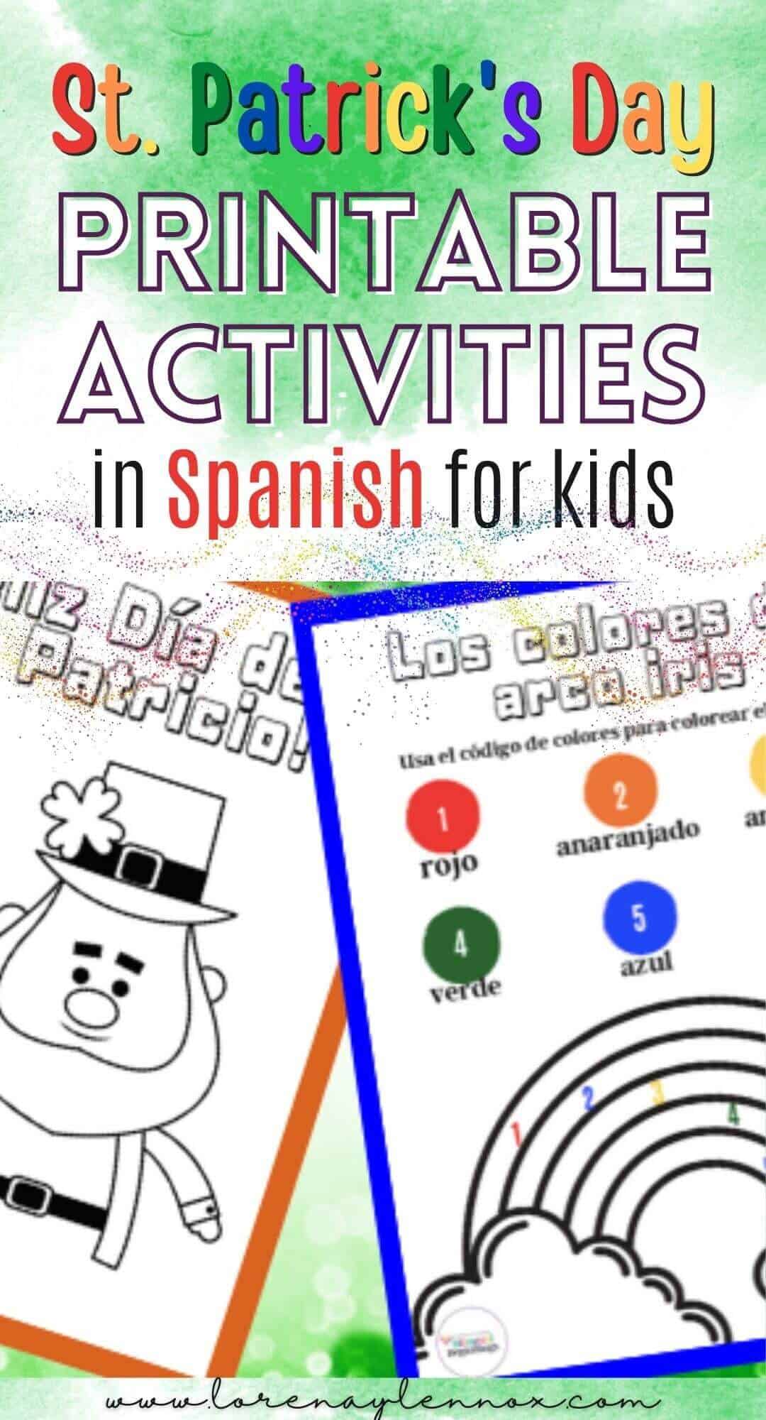 St. Patrick's Day Printables in Spanish