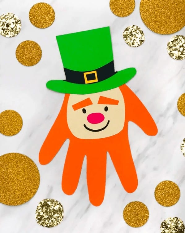 1. Leprechaun Handprint Craft - with Simple Everyday Mom“Have fun this St. Patrick’s Day making this cute leprechaun handprint craft with your kids!”