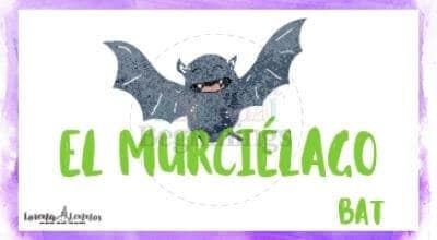 Halloween Printables in Spanish- Halloween Vocabulary Flashcards- El murciélago