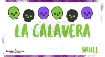 Halloween Printables in Spanish- Halloween Vocabulary Flashcards- La calavera