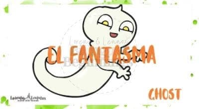 Halloween Printables in Spanish- Halloween Vocabulary Flashcards- El fantasma