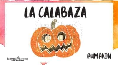 Halloween Printables in Spanish- Halloween Vocabulary Flashcards-la calabaza
