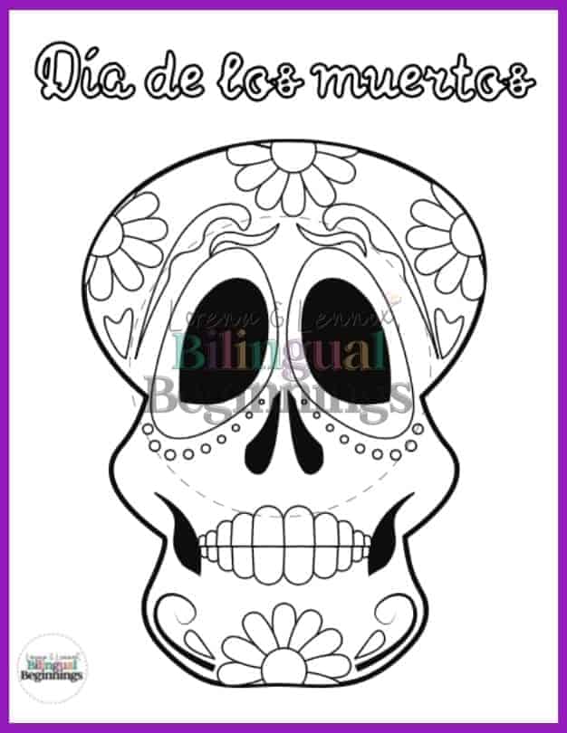Day of the Dead Coloring Pages in Spanish