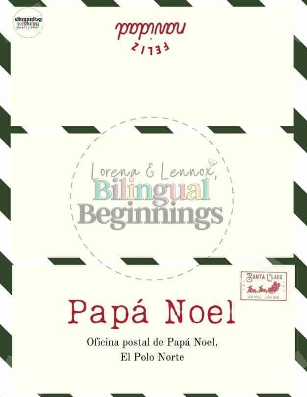 Letter to Santa Free Printable PDF Template in Spanish for Kids
