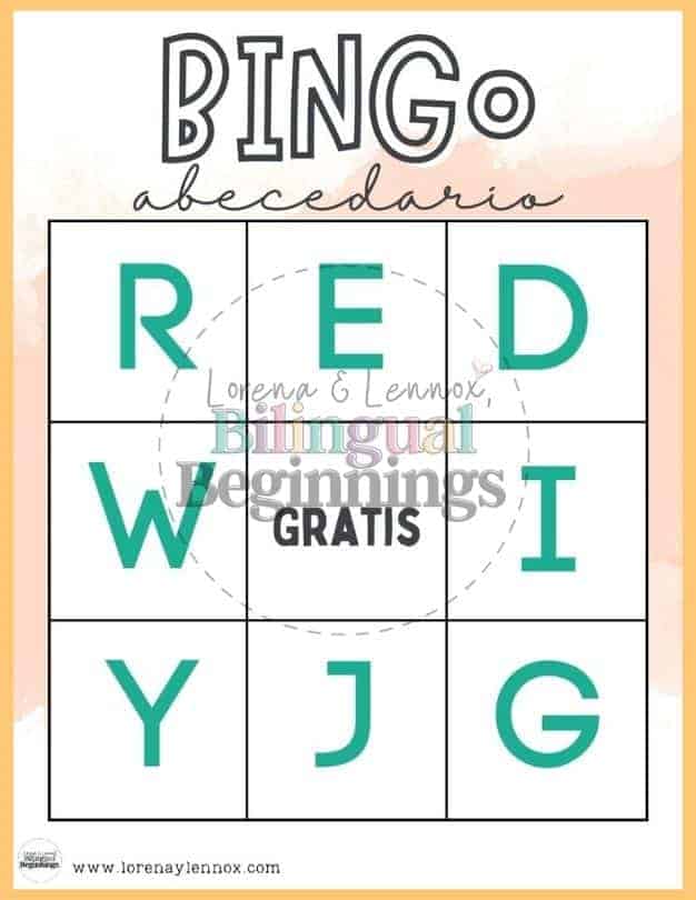 ABC Bingo Sheets in Spansih