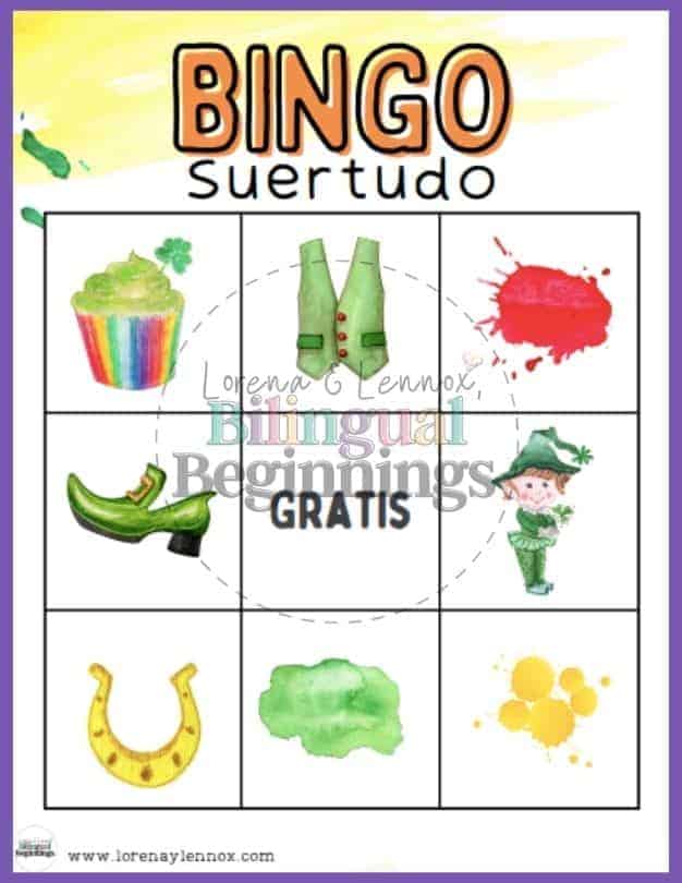 St. Patrick's Day Bingo in Spanish