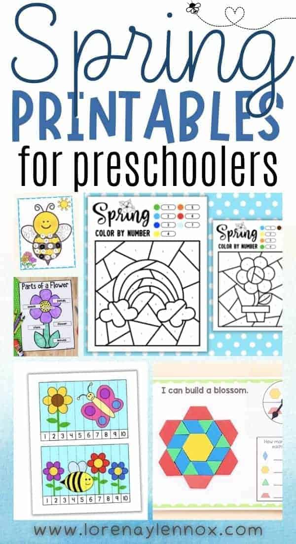 An ongoing list of 40+ Spring Printables for preschoolers