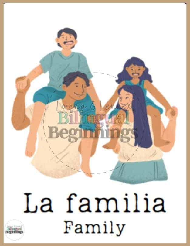 Family Words in Spanish Flashcards