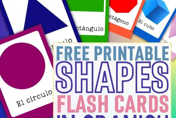 Downloadable Printable Shapes Flash Cards in Spanish