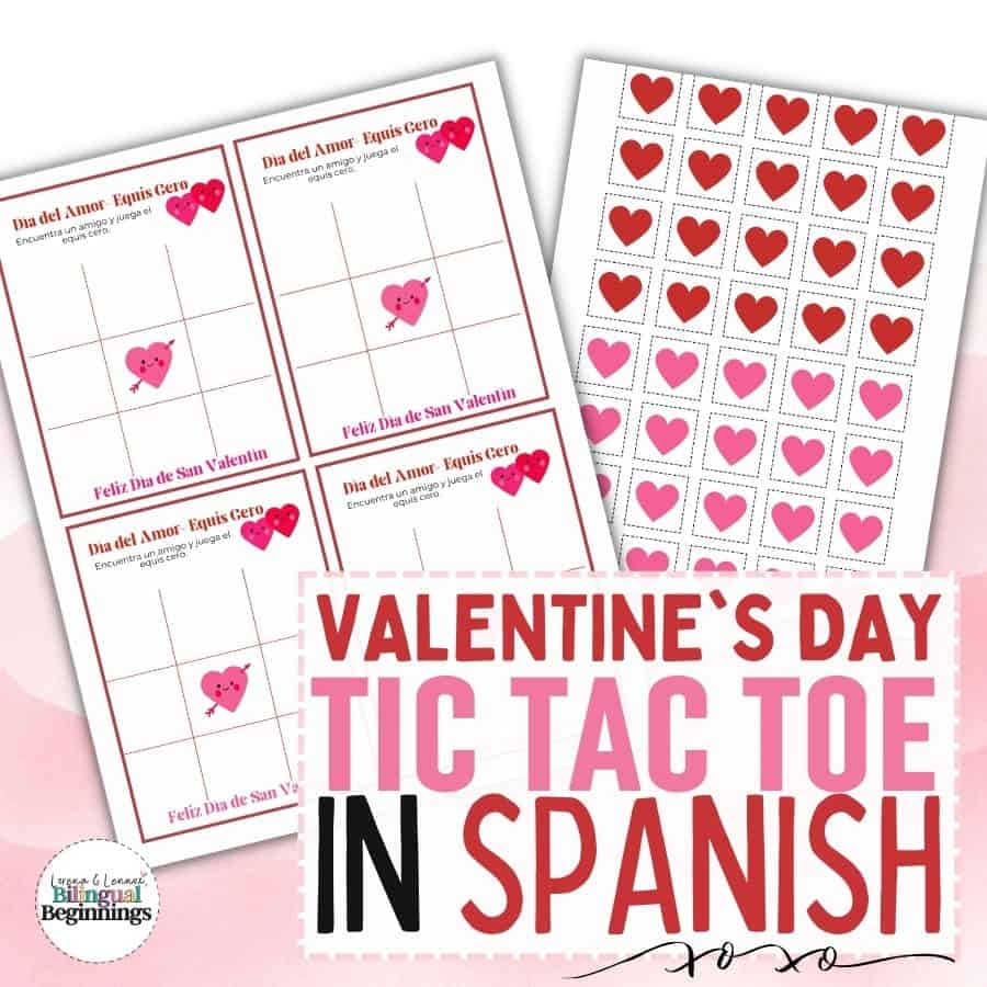 Valentines Day Tic Tac Toe Printable in Spanish [Free Printable]