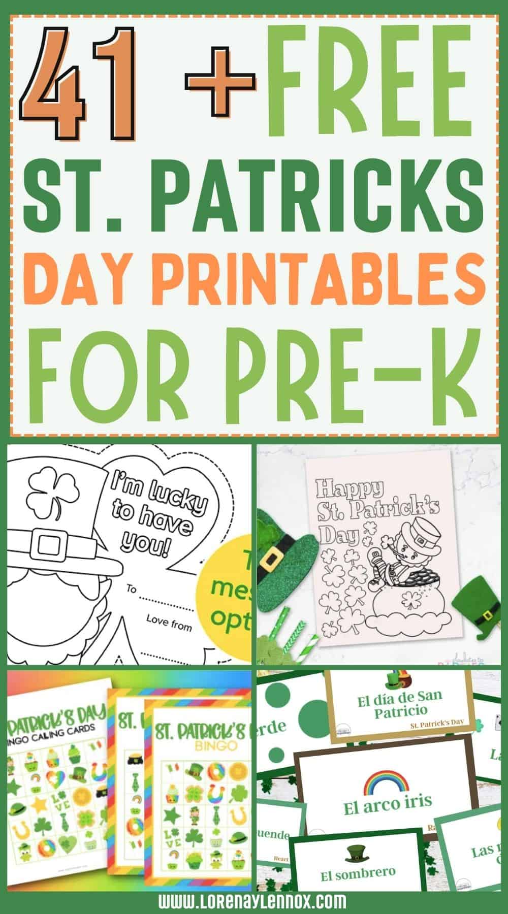 41 St. Patrick’s Day Free Printables for toddlers and preschoolers