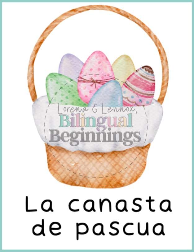 Easter Bingo for Kids in Spanish