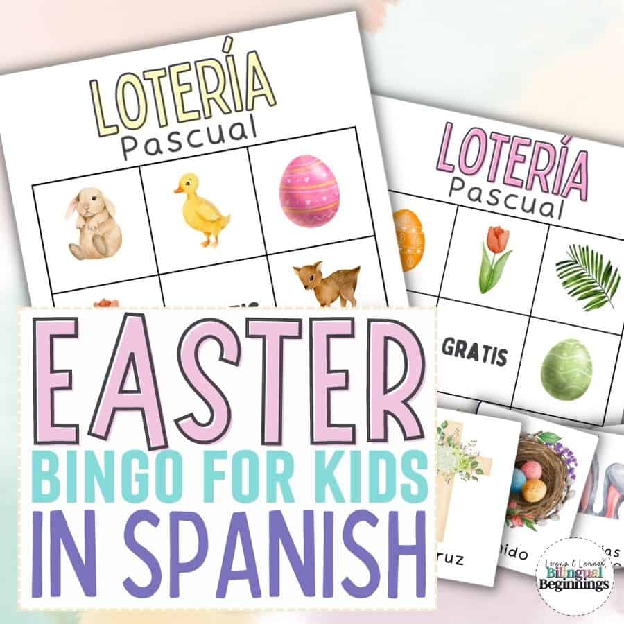 Easter Bingo for Kids in Spanish