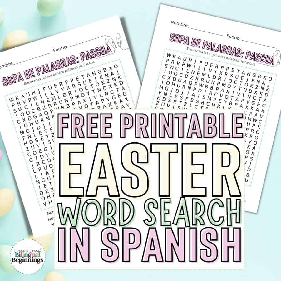 Easter Word Search Printable in Spanish [Free Printable]