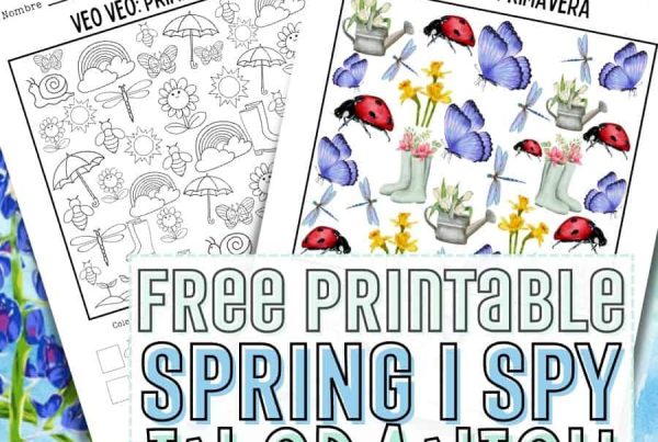 Spring I Spy Worksheet in Spanish