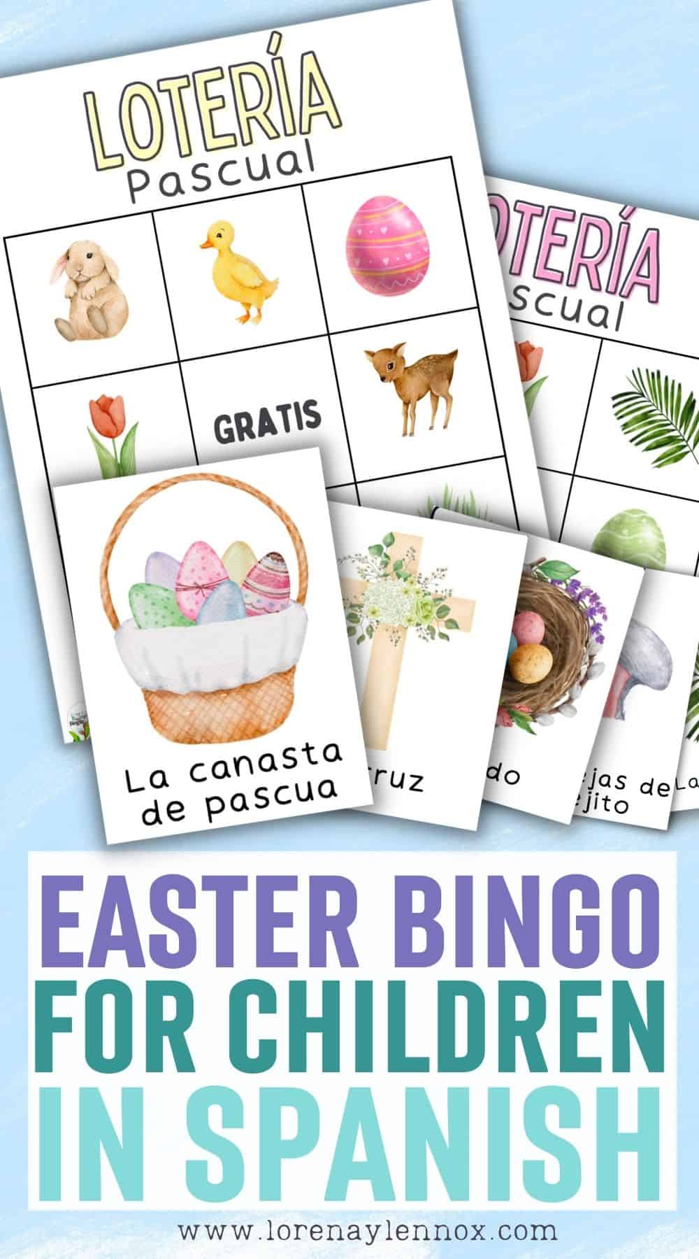 Easter Bingo for Kids in Spanish