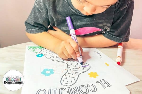 Easter Mazes Printables for Kids in Spanish