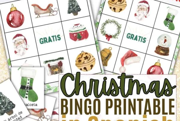 Christmas Bingo Printable in Spanish for Kids