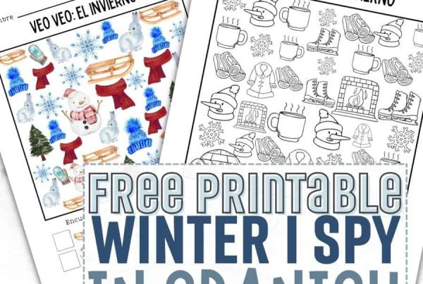 Winter I Spy Printable in Spanish (Free)