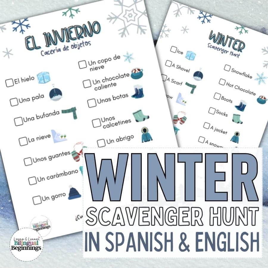 Embark on a bilingual Winter Scavenger Hunt adventure with our printable checklist in both English and Spanish! 🌨️❄️ Perfect for family fun, this scavenger hunt will have you searching for winter wonders in two languages. Print your checklist, grab your mittens, and explore the beauty of the season together! 🧤🕵️♂️ #WinterScavengerHunt #BilingualFun #FamilyAdventure #Printables