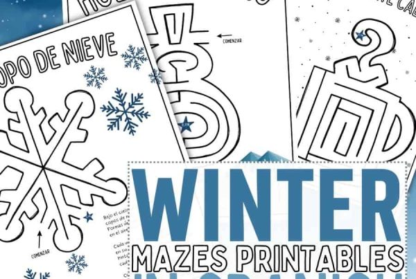 Navigate the winter wonderland with our 5 free printable winter maze worksheets in Spanish! ❄️🧩 These engaging activities are perfect for bilingual learners, combining fun and language practice. From snowflakes to cozy mittens, let the maze adventures begin! Download now for a frosty challenge. ⛄️✨ #WinterMazes #SpanishWorksheets #PrintableFun