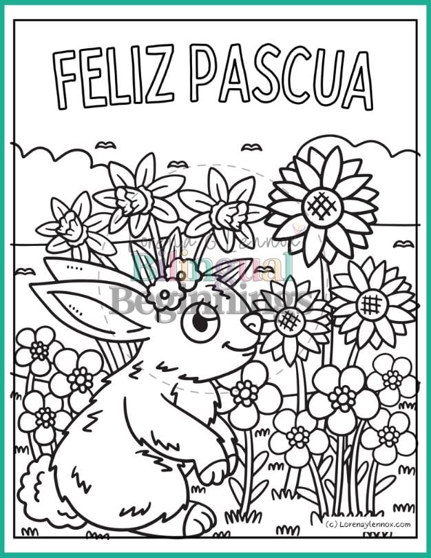 11 Spring Coloring Pages in Spanish