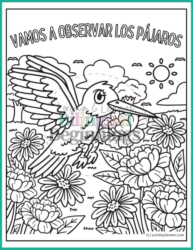 Spanish spring coloring pages