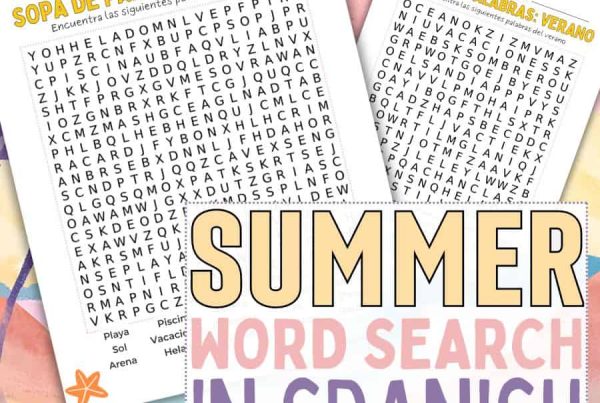 Keep your kids entertained and learning this summer with our Summer Word Search in Spanish! Perfect for practicing vocabulary while enjoying some summer fun. Download now and make language learning a breeze!