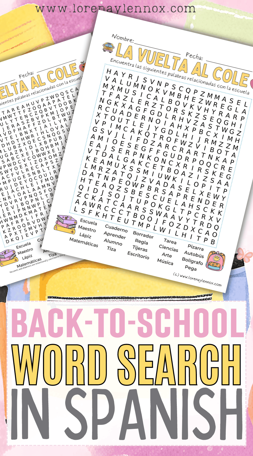Get ready for the new school year with our free back-to-school word search printable! This engaging activity features 20 school-related words in Spanish and is available in two levels to suit different ages and skill levels. Download it today from our Free Spanish Printable Library and enjoy a fun way to boost Spanish vocabulary!