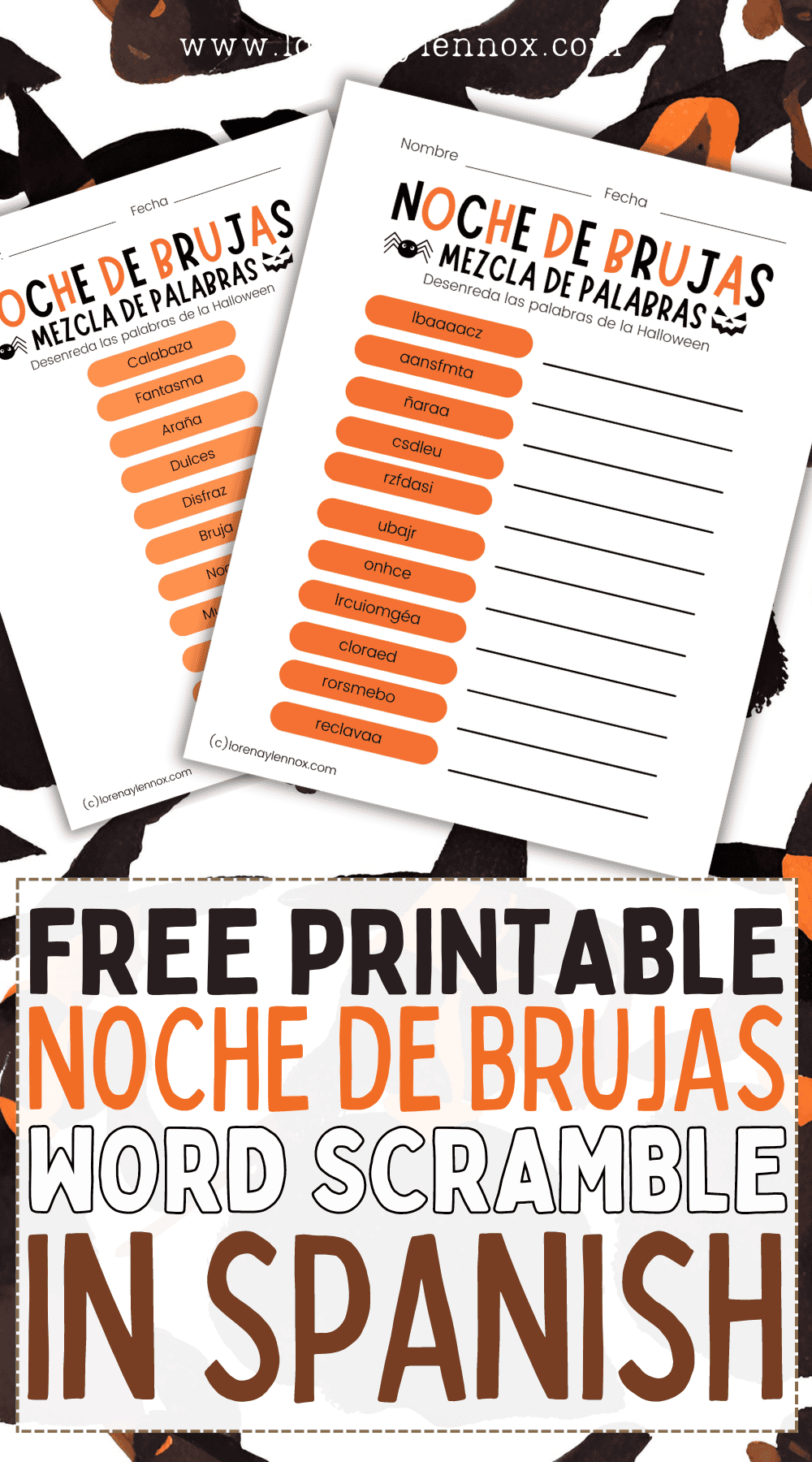 Add some educational fun to your Halloween celebrations with this Spanish Word Scramble! Featuring 11 Halloween-themed words like "Fantasma" (ghost) and "Murciélago" (bat), this printable is perfect for kids learning Spanish. Use it at home, in the classroom, or at your Halloween party. Just download, print, and let the word scramble challenge begin! Great for boosting vocabulary while embracing the Halloween spirit. 🕸️📚 #HalloweenInSpanish #PrintableGames #BilingualKids